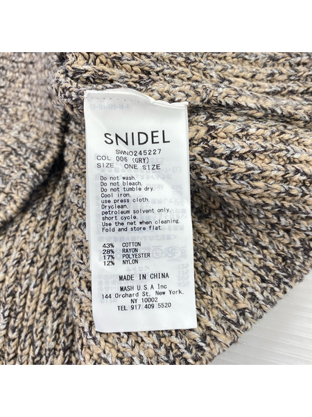 snidel ノースリーブワンピース ミニニットワンピース ONE BRW