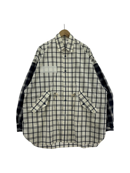 FUMITO GANRYU 長袖シャツ 23ss スイッチングシャツ[値下]