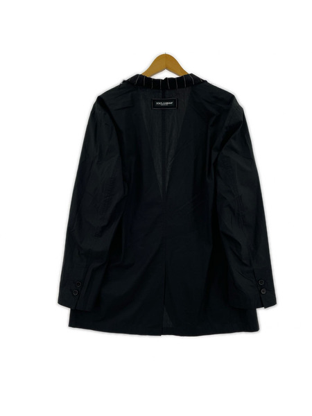 DOLCE&GABBANA テーラードジャケット・ブレザー コットン 切替 黒ストライプ[値下]