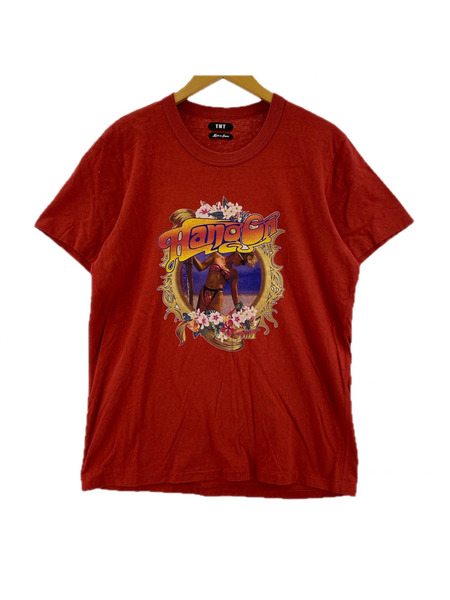 TMT 半袖Tシャツ・カットソー プリントカットソー/赤