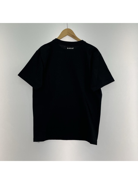 Sacai 半袖Tシャツ・カットソー SCM-063 Side Zip Cotton T 1 ブラック