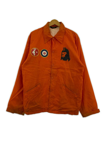 A BATHING APE ジャケット 90s 三角タグ コーチジャケット (L) オレンジ