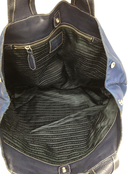 PRADA トートバッグ ネイビー