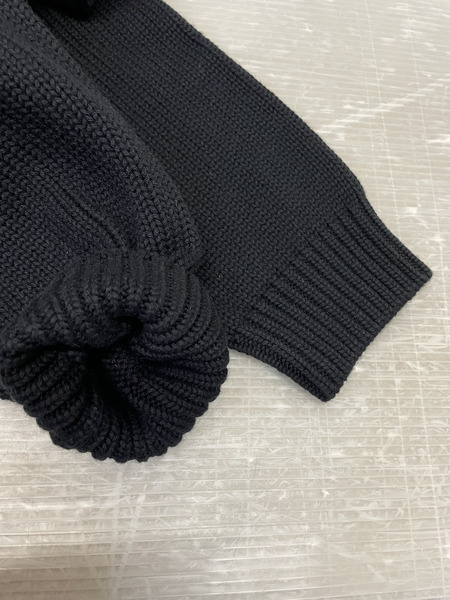 KENZO バックフラワージャガード ニットカーディガン M ブラック