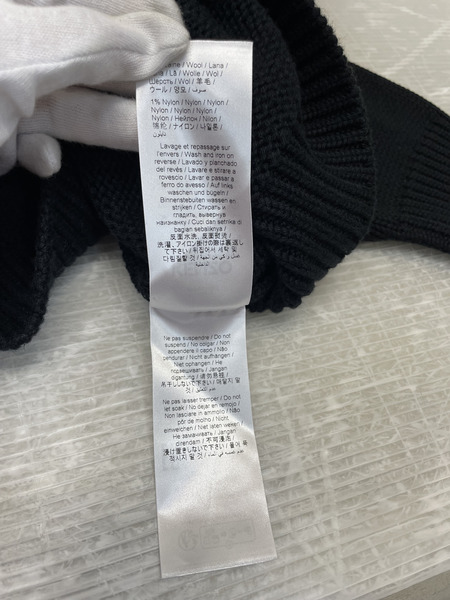 KENZO バックフラワージャガード ニットカーディガン M ブラック