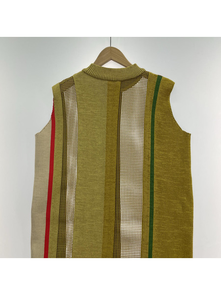 AKIRANAKA reyna net combi knit dress AS2131-BE