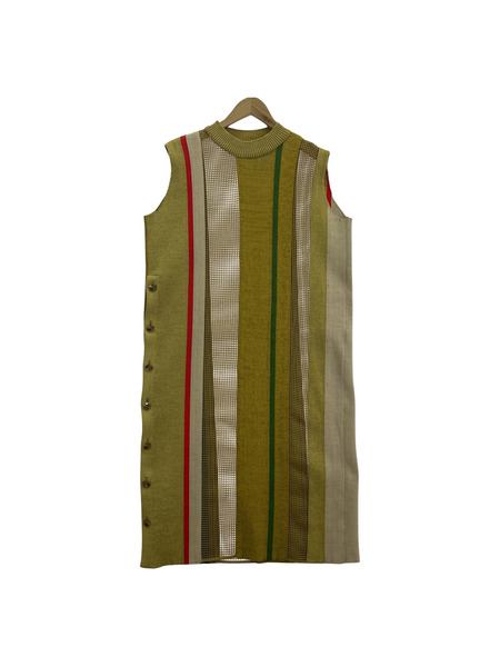 AKIRANAKA reyna net combi knit dress AS2131-BE