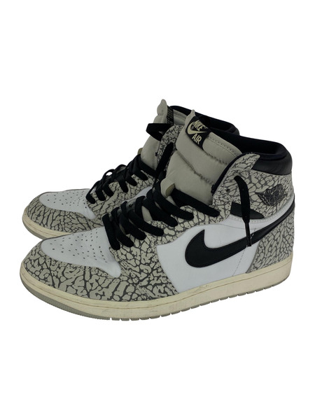 NIKE スニーカー AIR JORDAN 1 HIGH White Cement 28.0cm