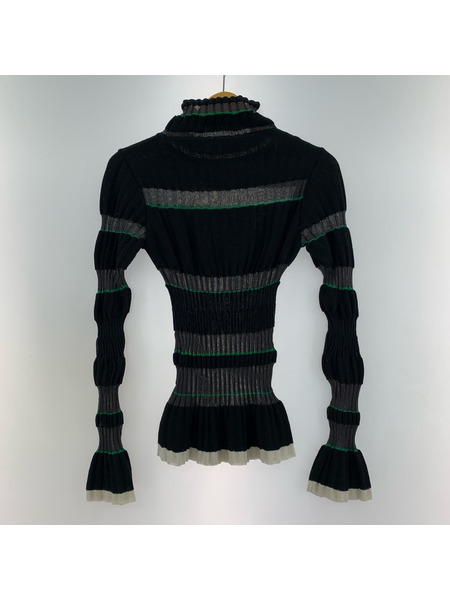 UNITED TOKYO ニット・セーター ランダムシアーリブボーダーニット マルチカラー