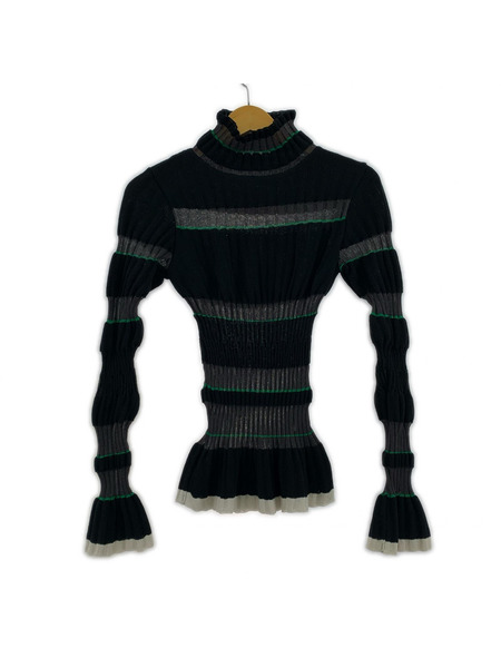 UNITED TOKYO ニット・セーター ランダムシアーリブボーダーニット マルチカラー