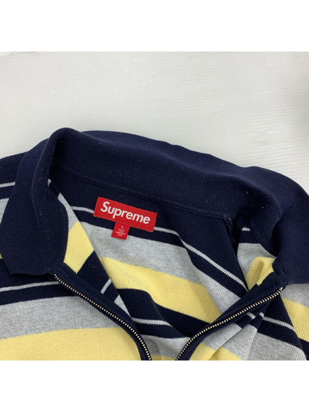 Supreme 長袖Tシャツ・カットソー L/S ZIP STRIPE POLO SIZE:L