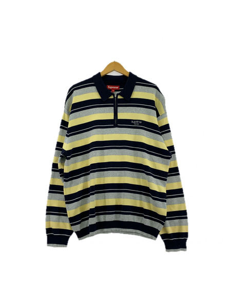 Supreme 長袖Tシャツ・カットソー L/S ZIP STRIPE POLO SIZE:L