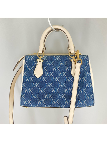 MICHAEL KORS ショルダーバッグ 総柄 2WAY バック ブルー×ホワイト