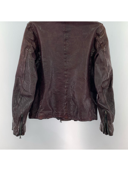 ISAMUKATAYAMA BACKLASH レザージャケット イタリアンショルダー製品染メ フード