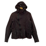 ISAMUKATAYAMA BACKLASH レザージャケット イタリアンショルダー製品染メ フード