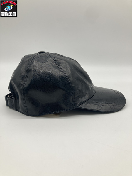 GUCCI グッチ 760147 GGキャンバスクリスタル ベースボールキャップ ブラック