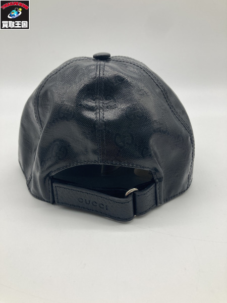 GUCCI グッチ 760147 GGキャンバスクリスタル ベースボールキャップ ブラック