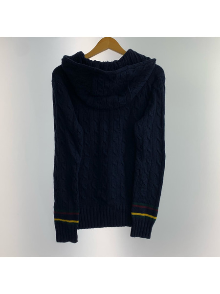 POLO RALPH LAUREN ニット・セーター Cotton Cashmere Cricket Hoodie 紺 XS