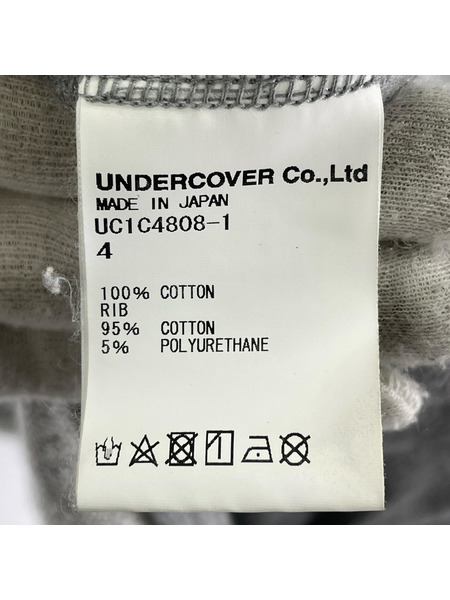 UNDERCOVER パーカー 半袖 黒澤明 グレー 4