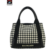 トートバッグ Balenciaga/ネイビーカバス/千鳥格子