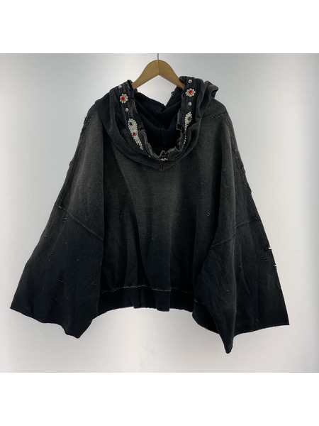 KAPITAL 24AW 裏毛 スリラーダメージデビルフードパーカー F K2411LC137[値下]