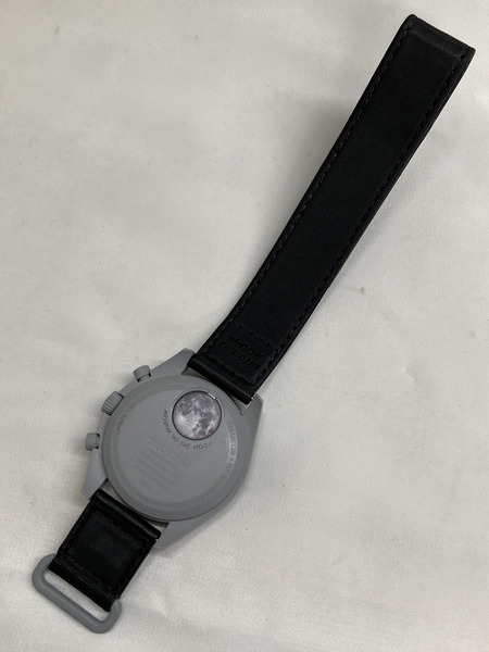 オメガ×スウォッチ/ミッショントゥザムーン/SO33M100/電池交換 メンズQZ