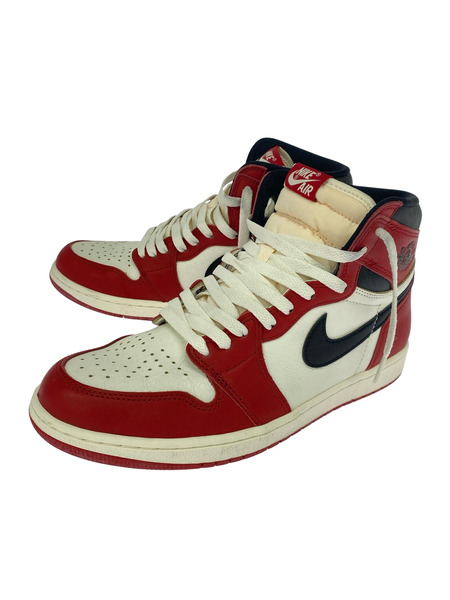 NIKE AIR JORDAN 1 HIGH OG LOST & FOUND スニーカー 28.5 赤系
