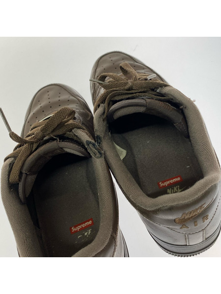 NIKE スニーカー ×Supreme AIR FORCE1 ローカットスニーカー 茶