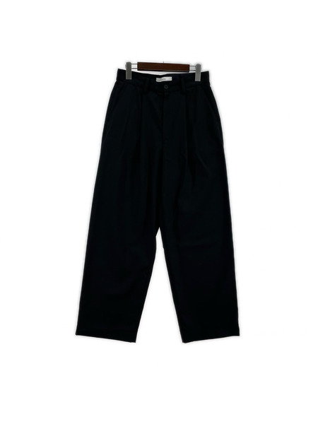 パンツ Cornier ウールスラックス super130's ブラック (S)