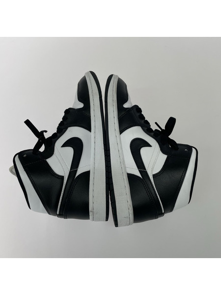 NIKE スニーカー AIR JORDAN 1 MID Women's 白黒 24.5cm