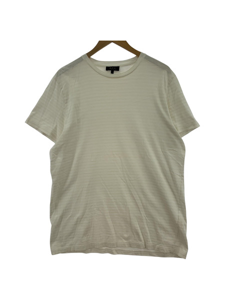 A.P.C. 半袖Tシャツ・カットソー ボーダー/XL/ベージュ[値下]