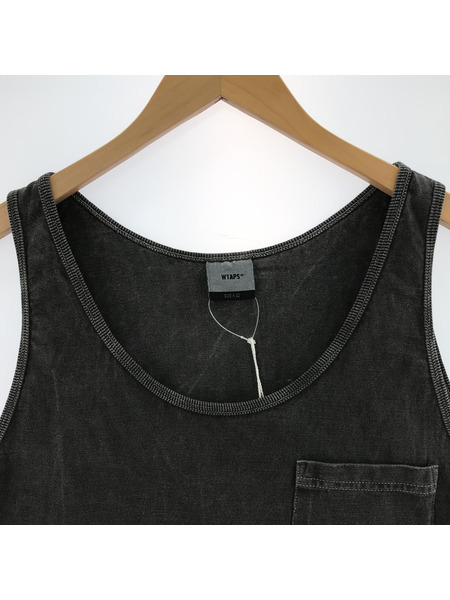 Wtaps slip over タンクトップ WTAPS タンクトップ SLIP OVER TANK 181ATDT-CSM20 (M) ブラック