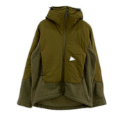 and wander マウンテンパーカ プリマロフトフリースジャケット カーキ (4)