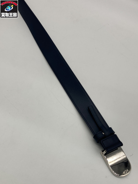 GUCCI グッチ 838647 ウェブディテール バックル ベルト レザー ネイビー