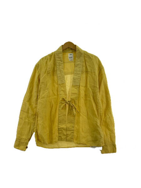 VISVIM LHAMO SHIRT リネン羽織シャツ 1 黄色 0118105011016[値下]