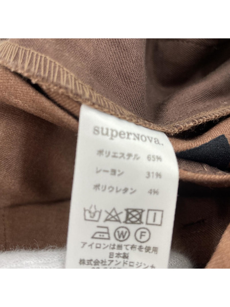 superNova. タックワイドスラックス S ブラウ[値下]