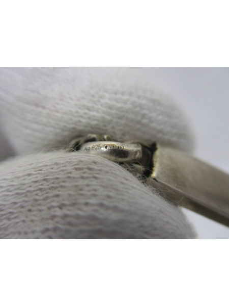 アクセサリー GUCCI エナメル ロゴプレート シルバーネックレス