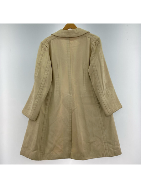 COMME des GARCONS 本ライン ボタンレス 中綿ステンカラーコート M ベージュ