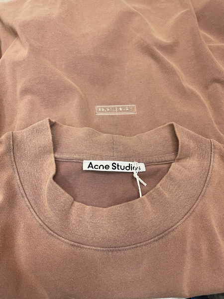 Acne Studios ウォッシュド加工 バックロゴL/Sカットソー L ピンク