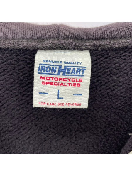 IRON HEART パーカー（ジップアップ） 茶（L）[値下]