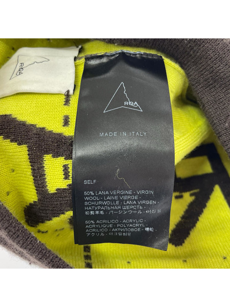 ニットキャップ ROA DIAL WOOL BEANIE 茶