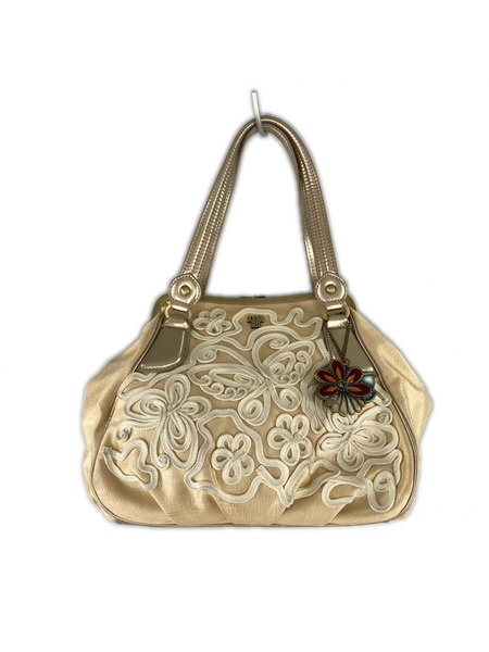 Anna Sui ソノ他 ガーデンコーティングトートバッグ 白