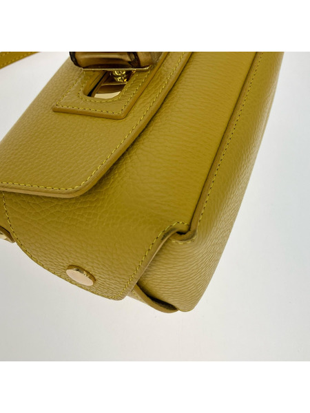 ショルダーバッグ Gianni notaro バンブー ショルダー イエロー