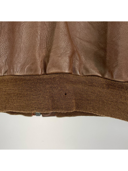 フライトジャケット eastman leather clothing A-2 レザー 茶 (36)