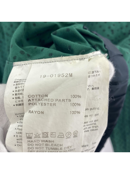 Sacai 長袖シャツ DRAWSTRING DOT SHIRTS -D 19-01952M 緑 (3)