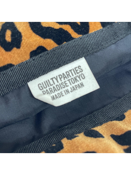 WACKO MARIA ソノ他バッグ LEOPARD VELOUR DRAWSTRING BAG