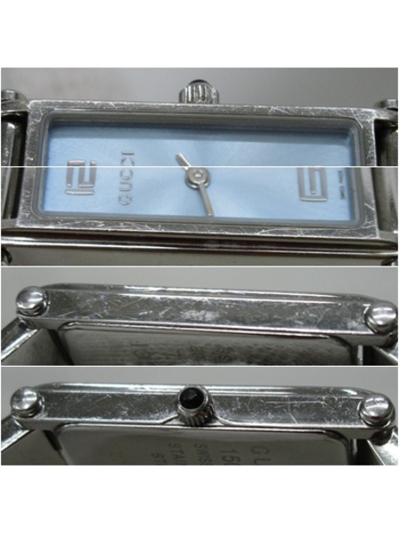 グッチ/バングルウォッチ/1500L/電池交換済み レディースQZ
