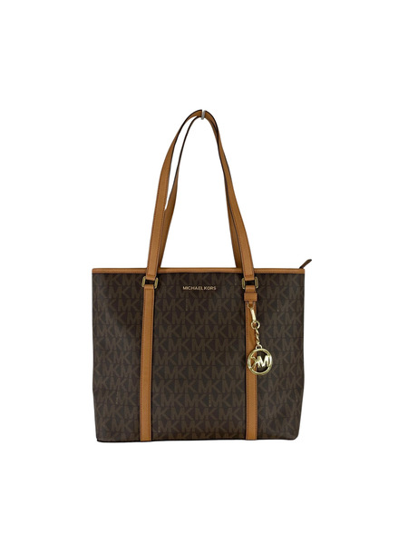MICHAEL KORS トートバッグ PVC 総柄 茶
