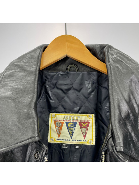 AVIREX レザージャケット VARSITY レザージャケット/黒/XXL