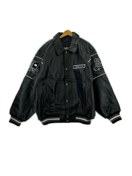 AVIREX レザージャケット VARSITY レザージャケット/黒/XXL